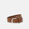 Isabel Marant Liliana Studded Belt - Cognac/Silver