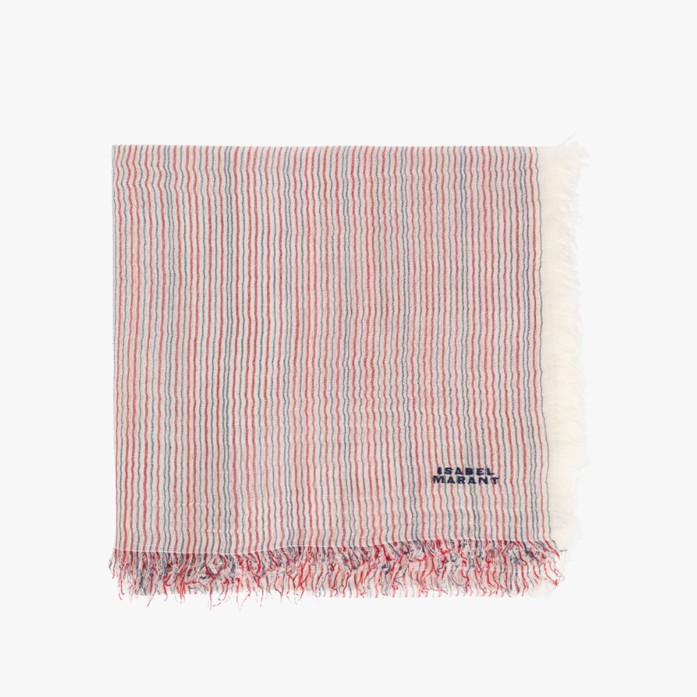 Isabel Marant Zenila Scarf - Ecru/Red