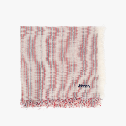 Isabel Marant Zenila Scarf - Ecru/Red