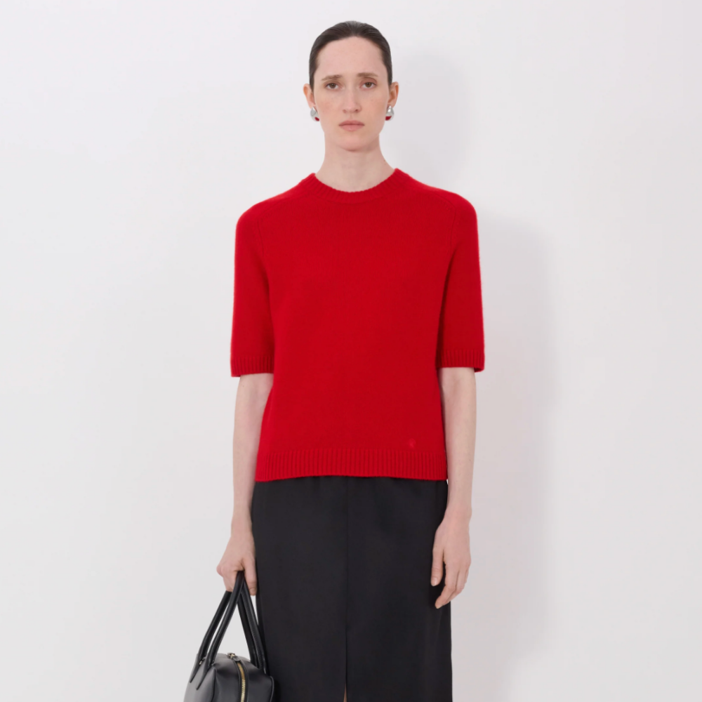 LouLou De Saison Dara Cashmere Top - Red