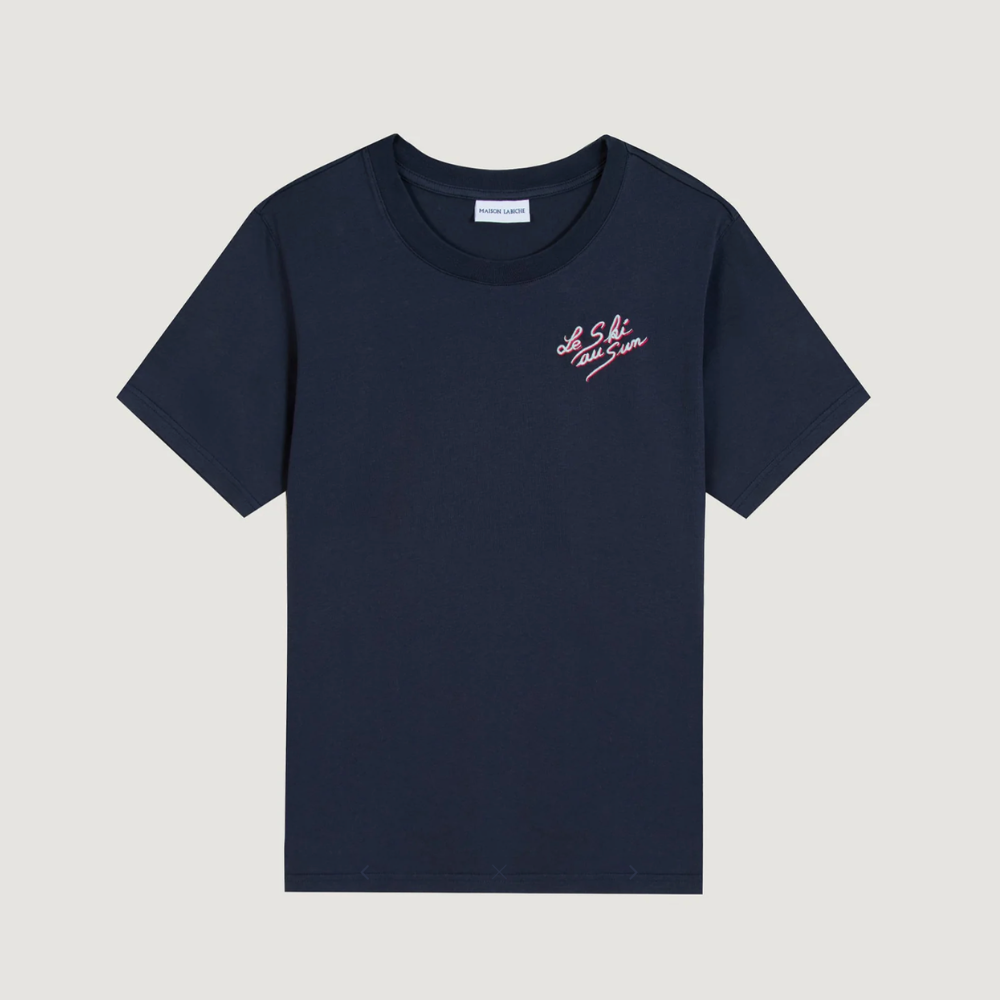 Maison Labiche Popincourt Ski au Sun T-Shirt - Midnight Blue