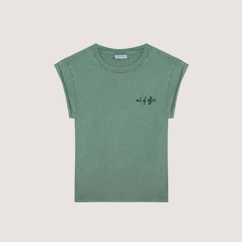 Maison Labiche Sedaine 'Out of Office' T-Shirt - Ivy