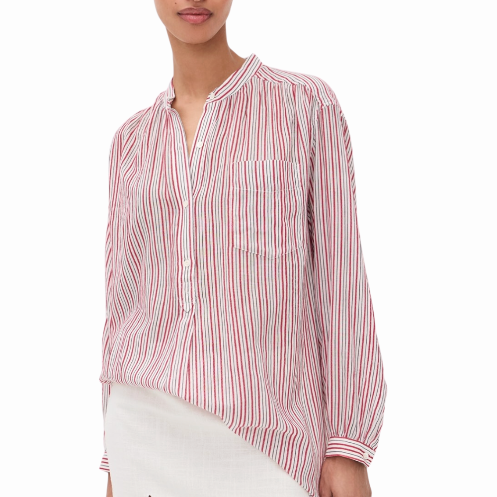 Marant Etoile Sapha Shirt - Ecru/Red