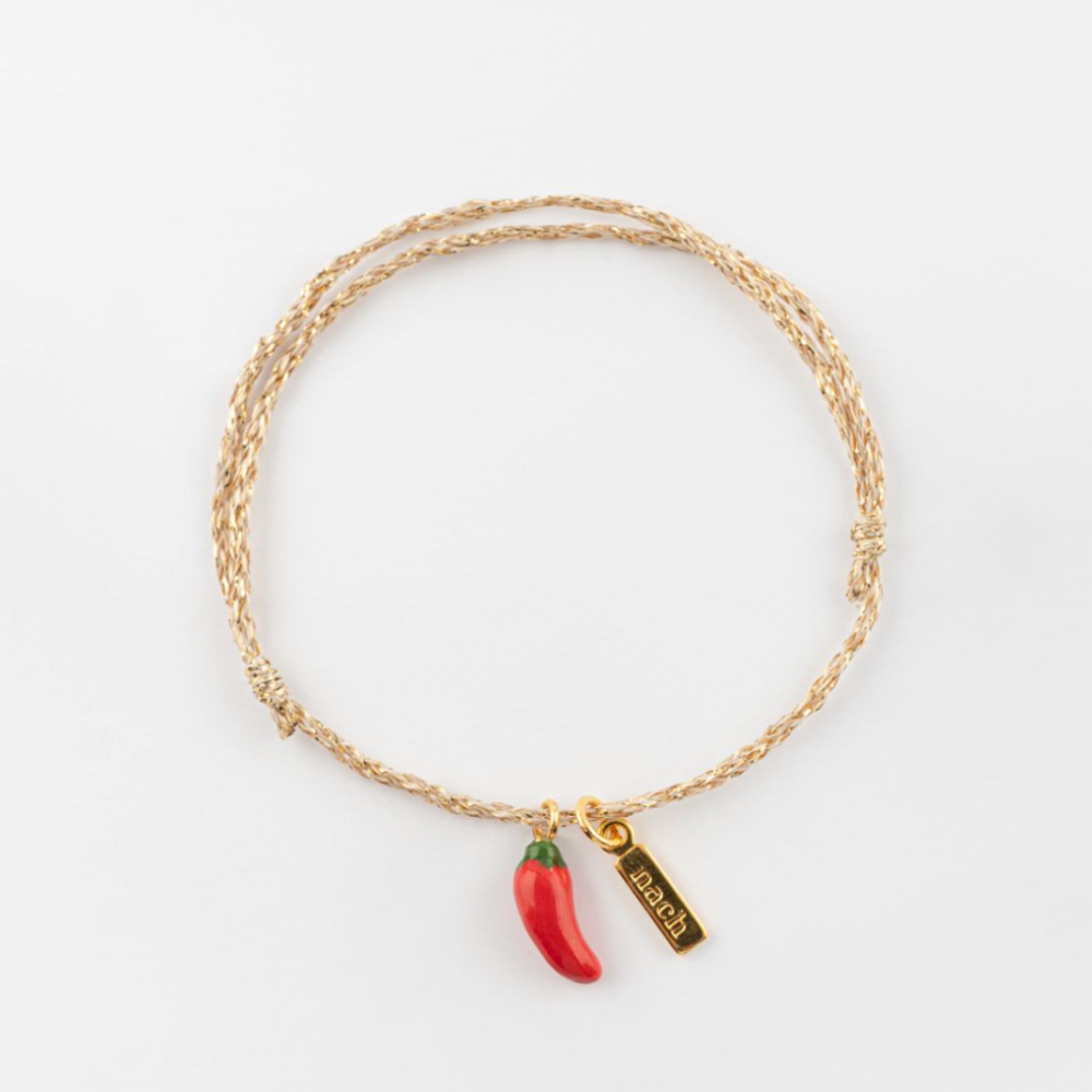 Nach Chili Charm Gold Bracelet