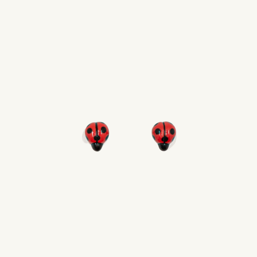 Nach Mini Ladybug Stud Earrings