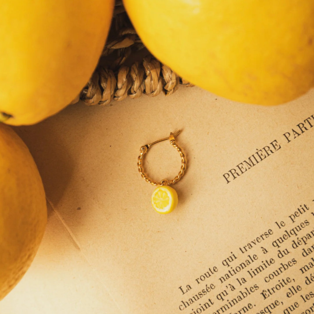 Nach Lemon Mini Earrings
