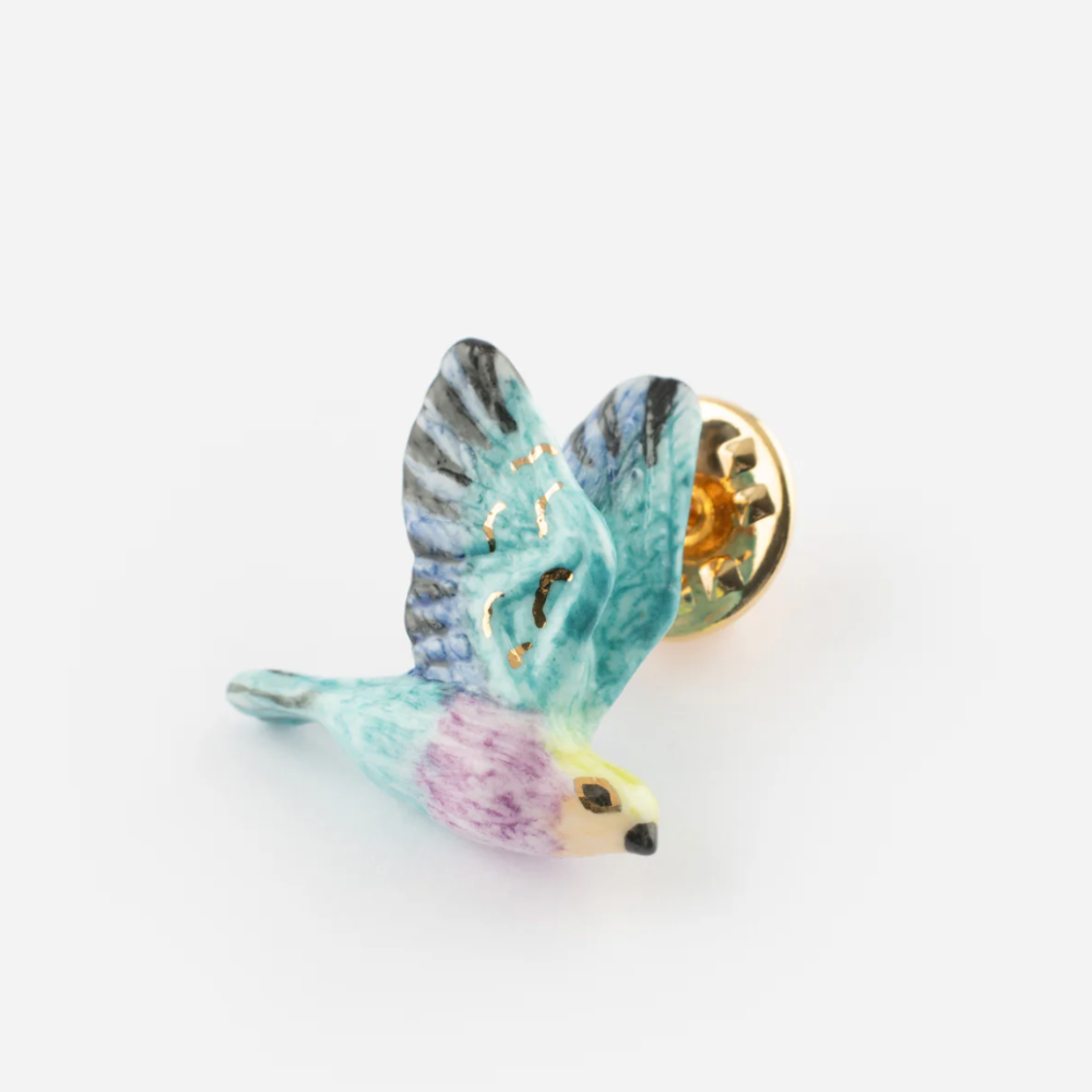 Nach Pink & Blue Bird Pin