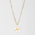 Nach White Flower Necklace