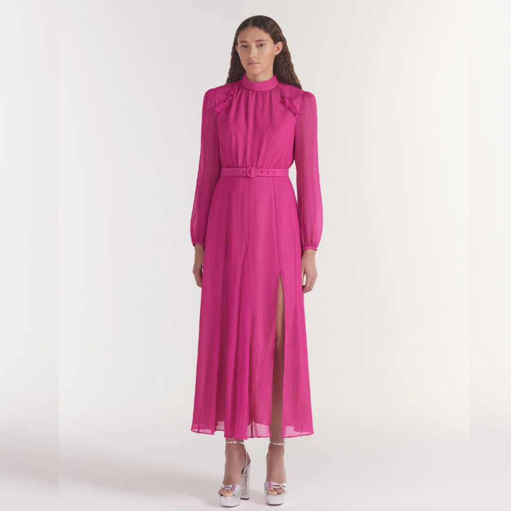 Saloni Jacqui-B Dress - Posey Pink