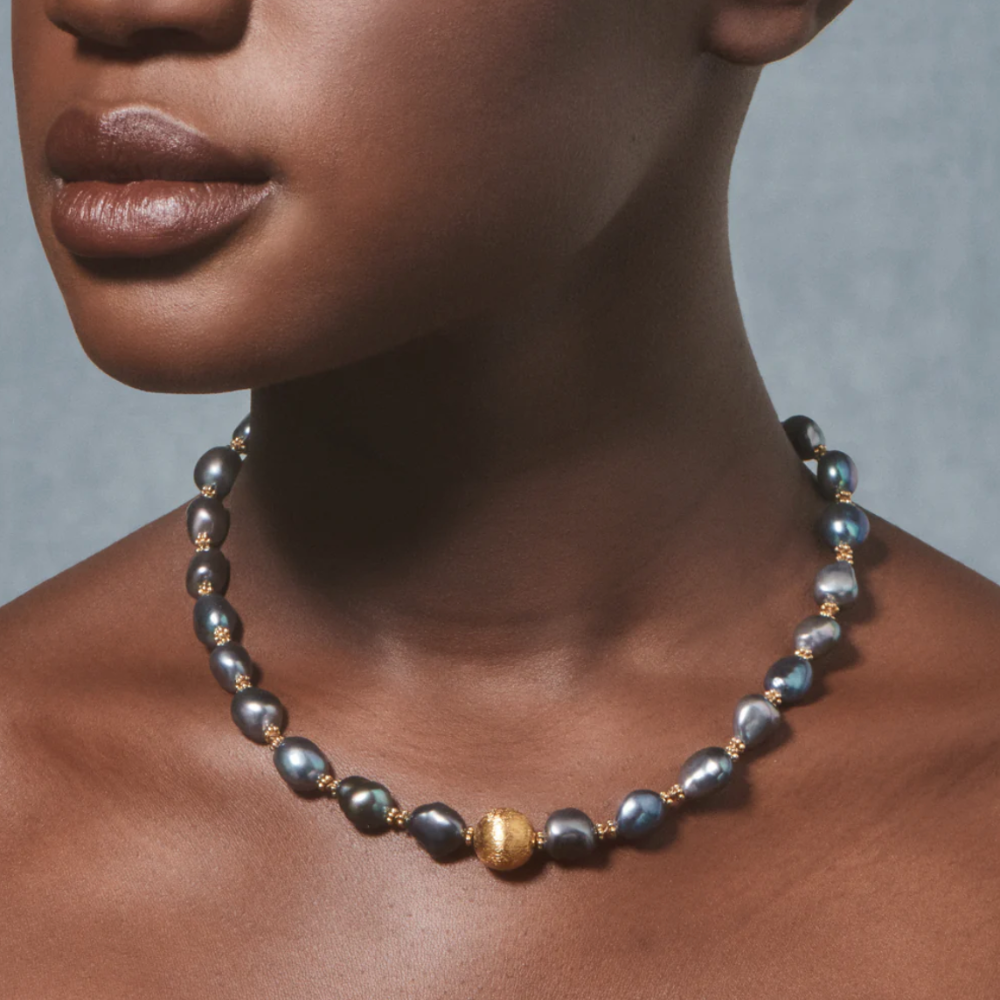Tityaravy Samhita Necklace - Pearl Gris
