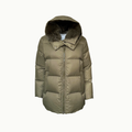 Yves Salomon A-line Down Coat - Herbal Tea