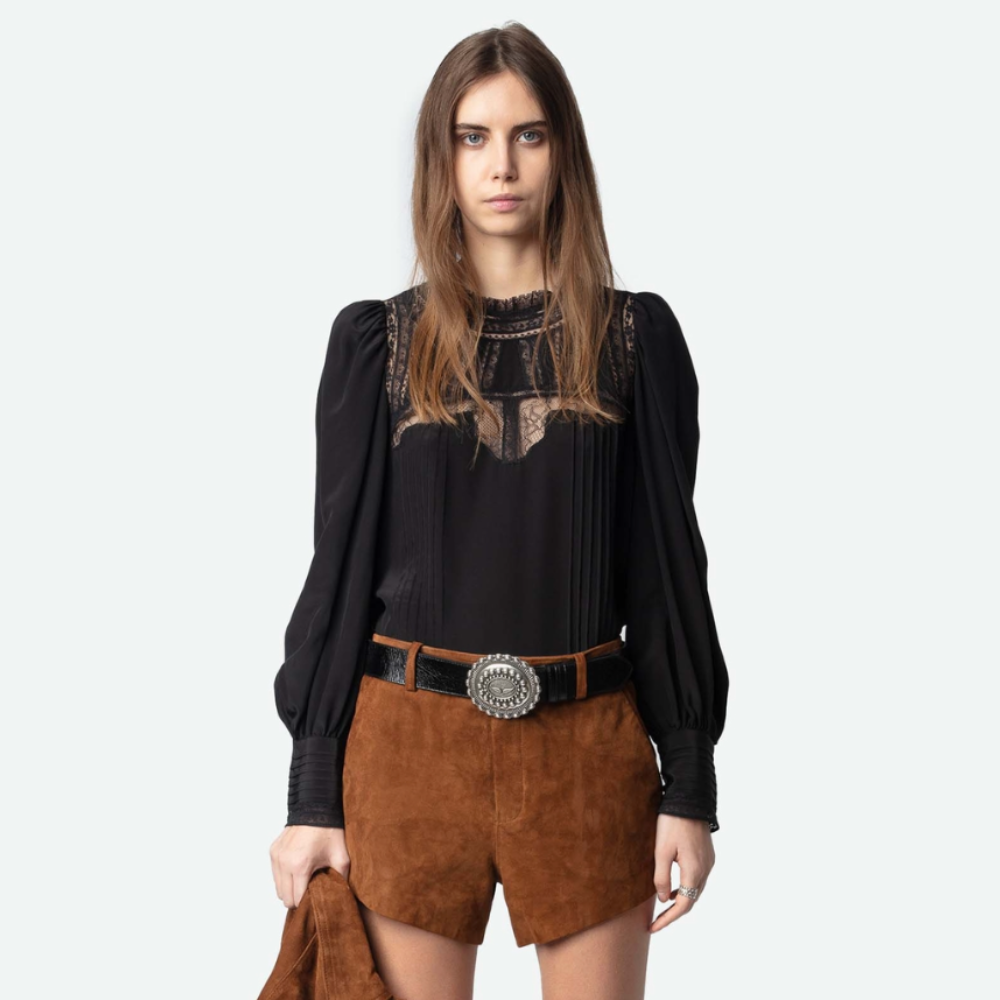 Zadig & Voltaire Thena Lace Blouse - Black