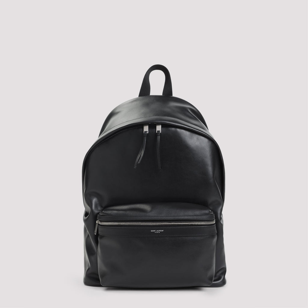 Black City Leather Backpack
