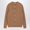 Loneke cardigan in light brown wool