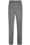 HOUNDSTOOTH-PATTERN HIGH-WAIST TROUSERS