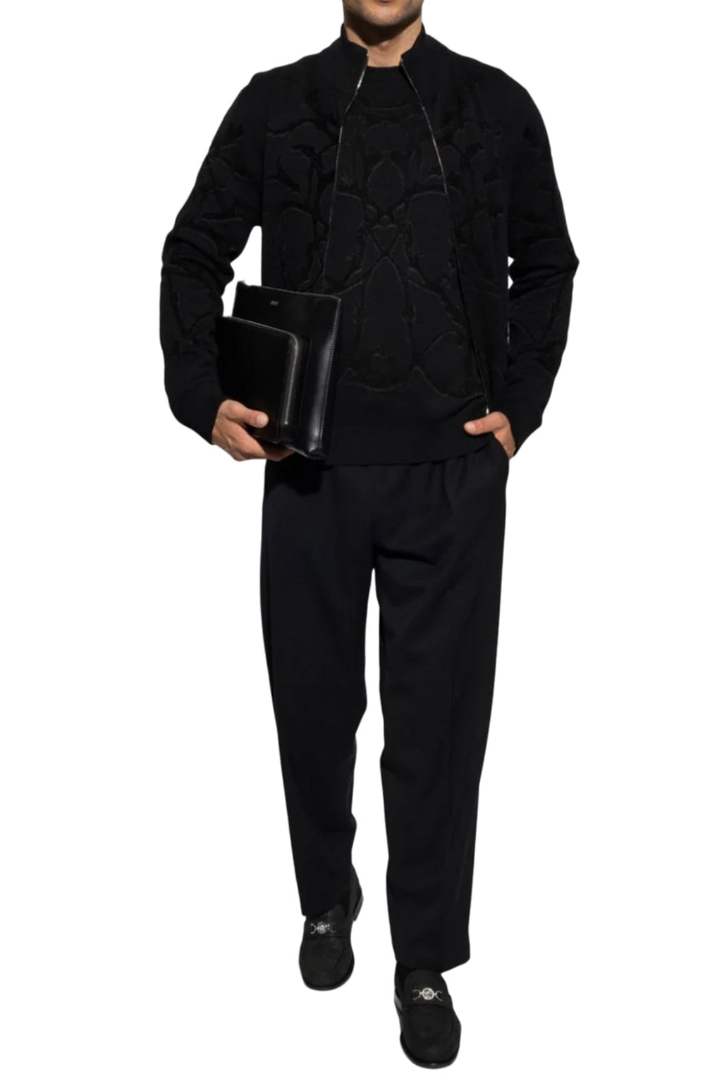 LONG-SLEEVED ZIPPED CARDIGAN