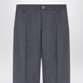 Anthracite grey wool jogger trousers