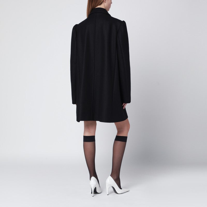 Black coat with embroidery detail