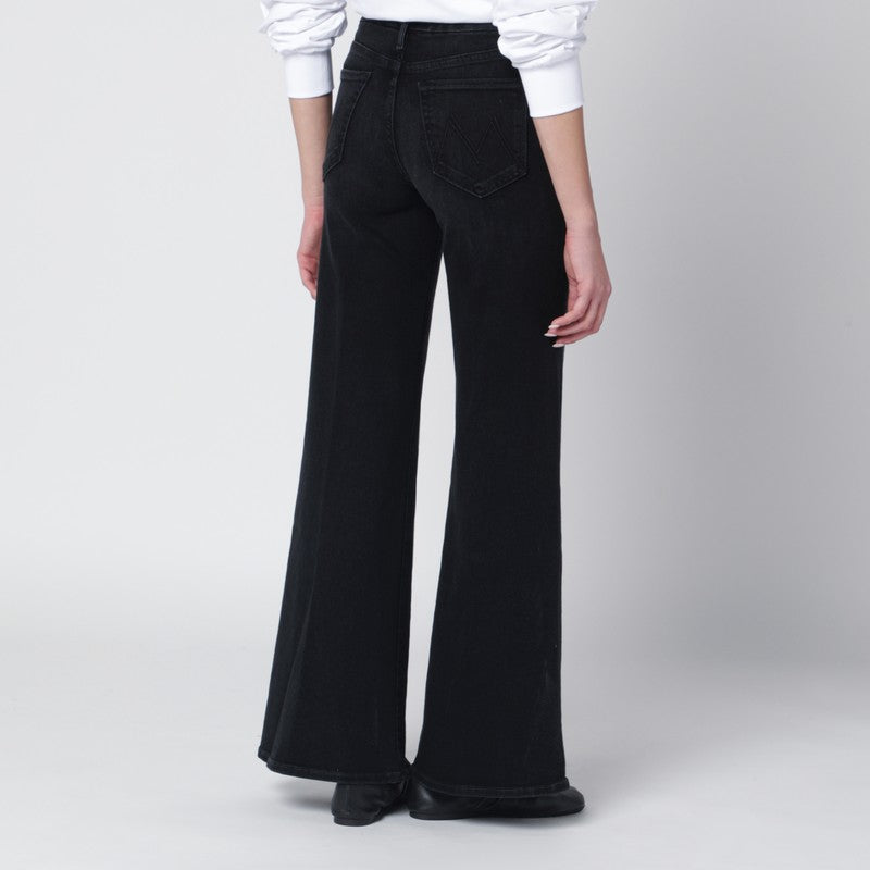 Black flared Spiked Hair jeans
