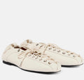 Ganni Eyelets Lace Up Ballerina
