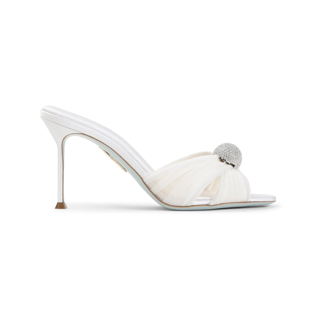 White Mystery Textile Mules