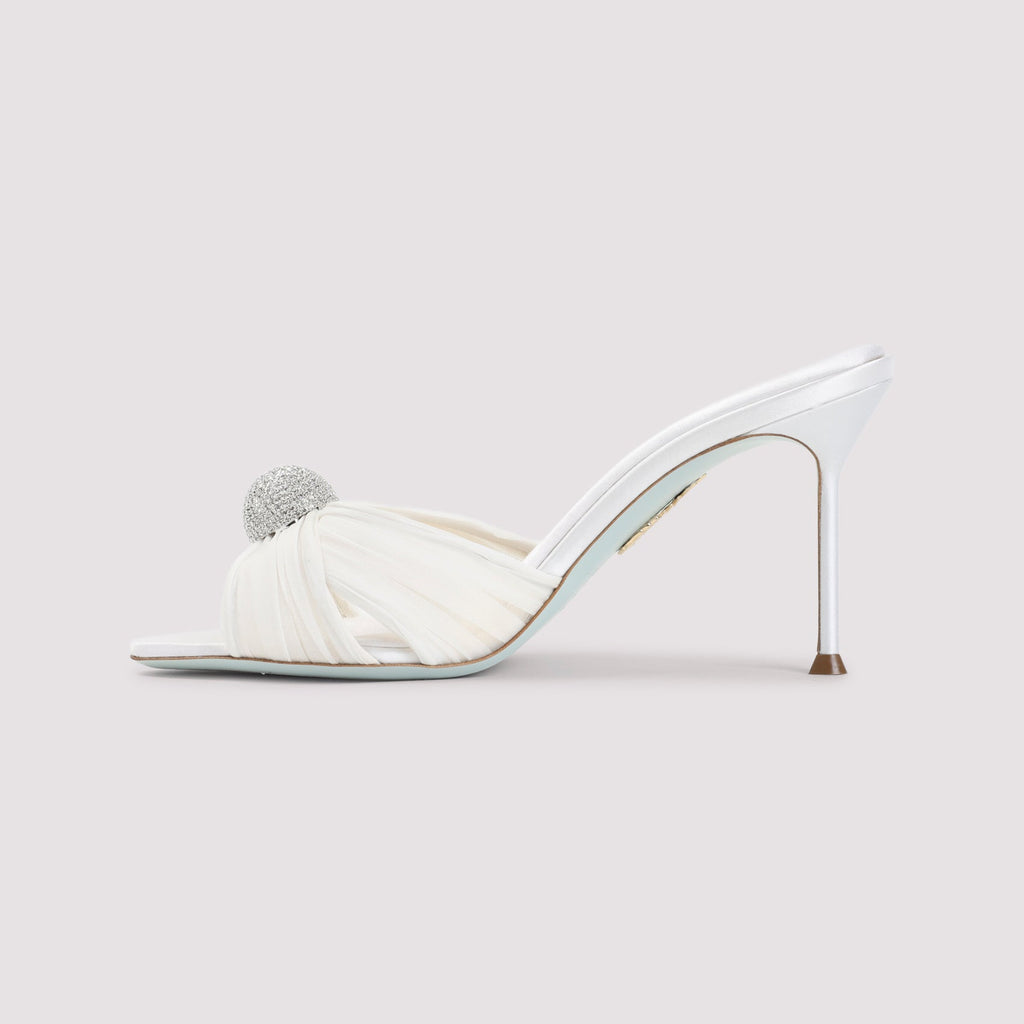 White Mystery Textile Mules