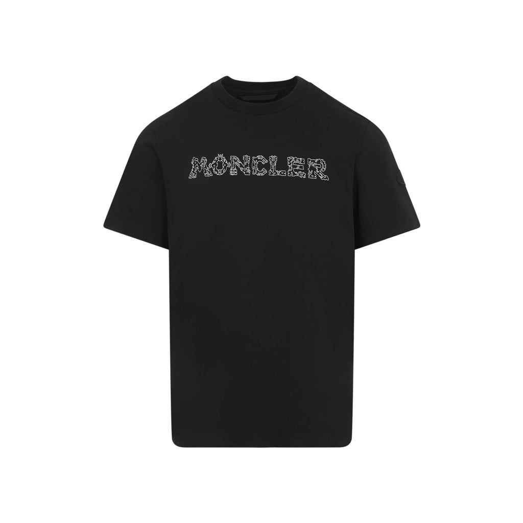 Black Cotton Short Sleeves T-Shirt