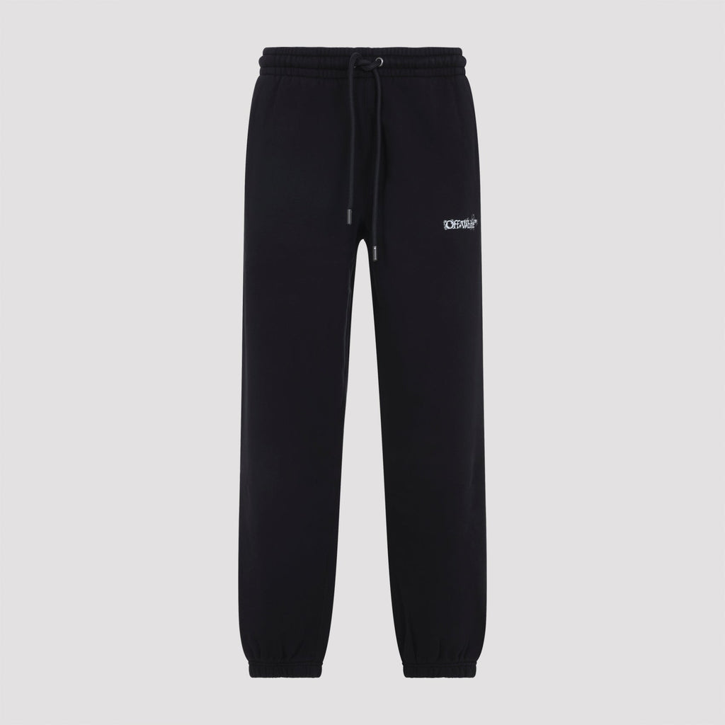 Black Heraldic Treshold Arrows Cotton Pants