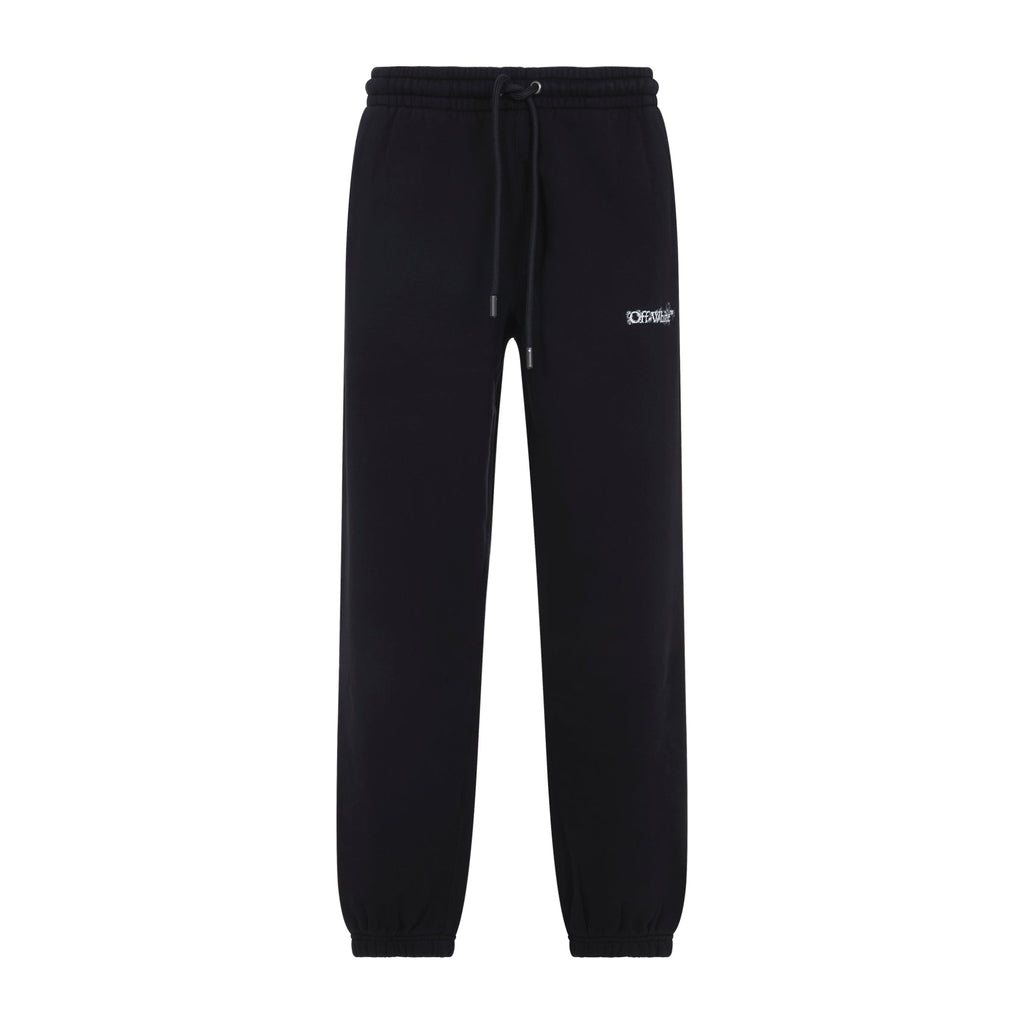 Black Heraldic Treshold Arrows Cotton Pants