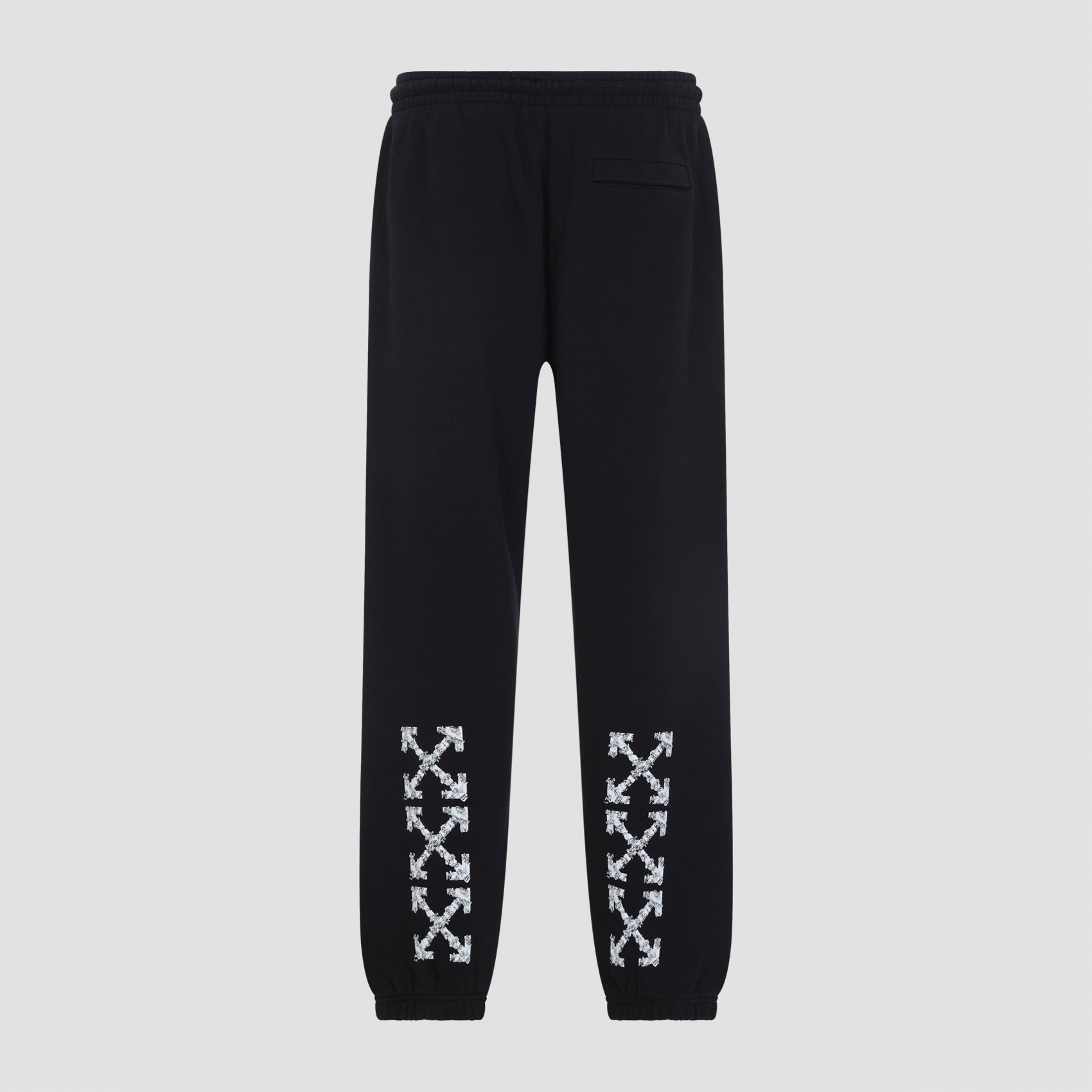 Black Heraldic Treshold Arrows Cotton Pants