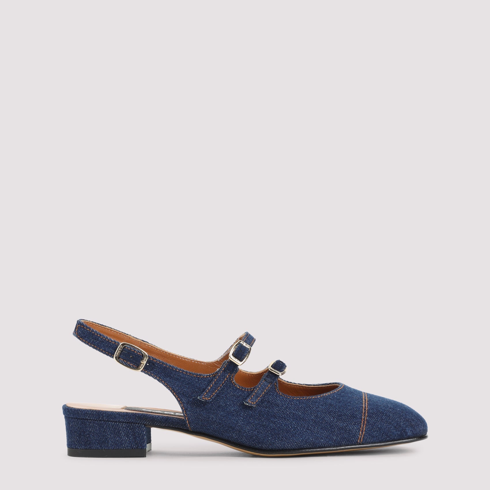 Jeans Blue Cotton Peche 25 Fabrics Mary Jane Pumps