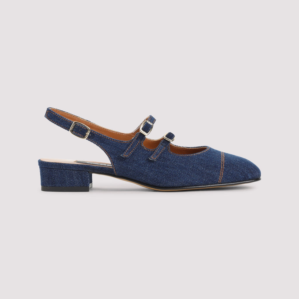Jeans Blue Cotton Peche 25 Fabrics Mary Jane Pumps