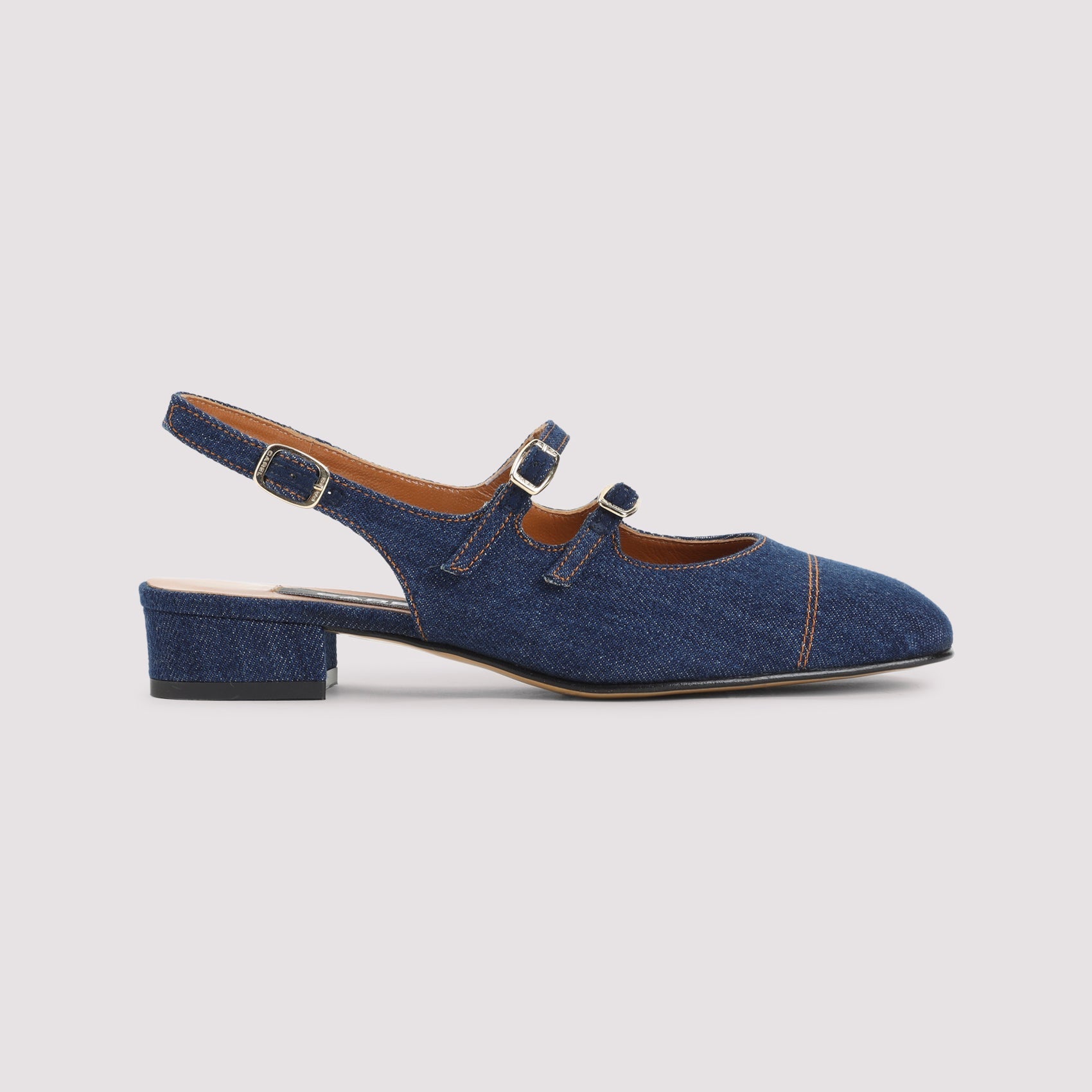 Jeans Blue Cotton Peche 25 Fabrics Mary Jane Pumps