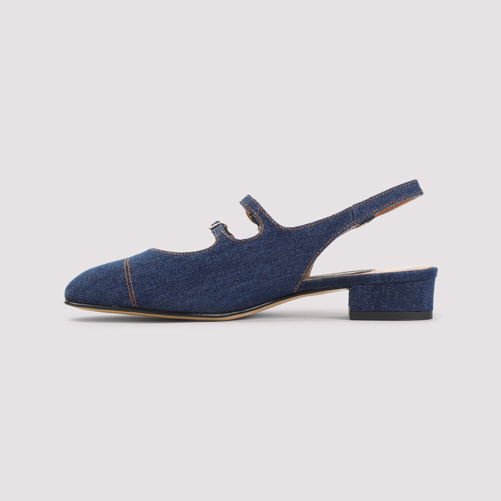 Jeans Blue Cotton Peche 25 Fabrics Mary Jane Pumps