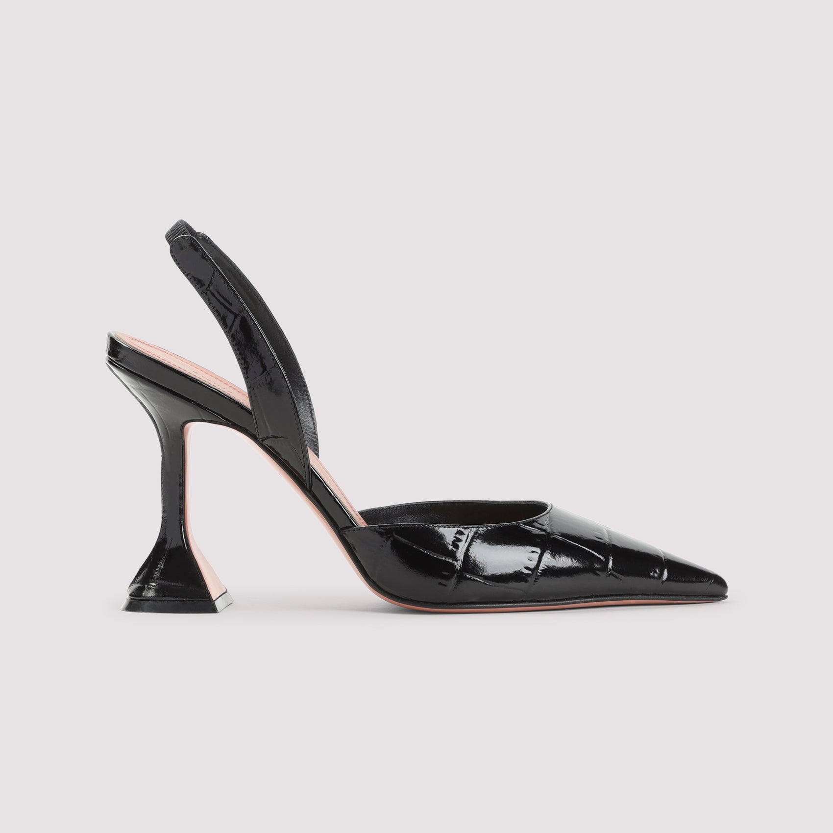 Black Leather Holli Sling 95 Mules
