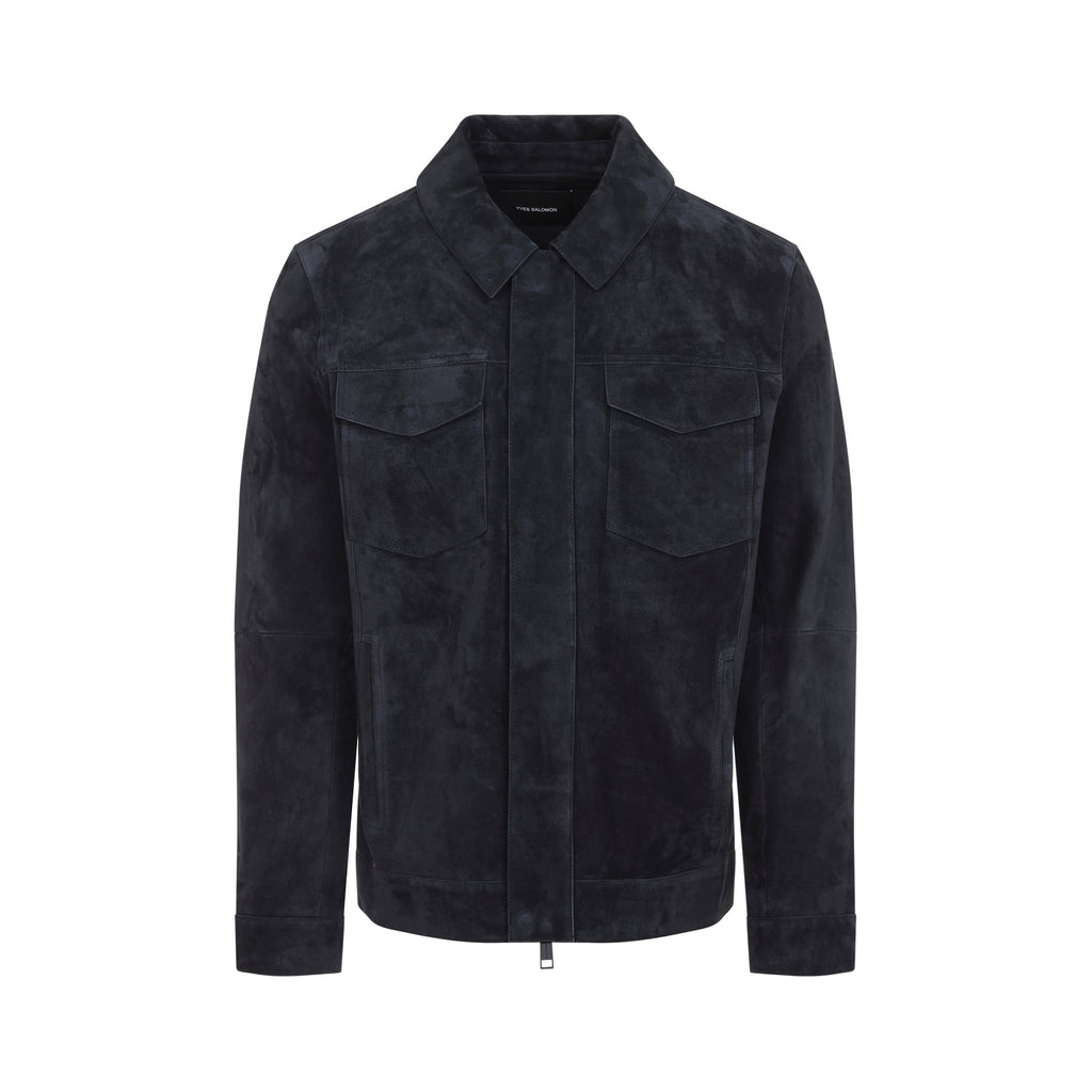 Nightfall Blue Calf Leather Jacket