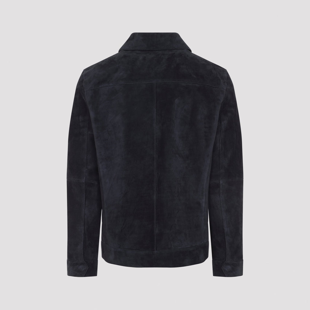 Nightfall Blue Calf Leather Jacket