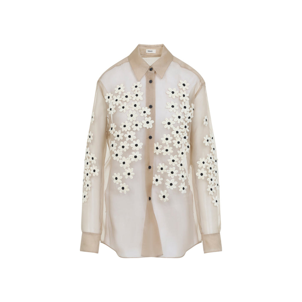 Beige Argo Silk Top