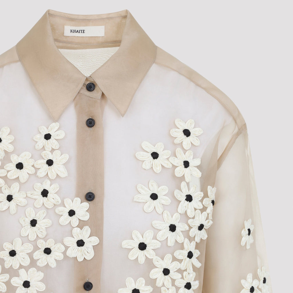 Beige Argo Silk Top