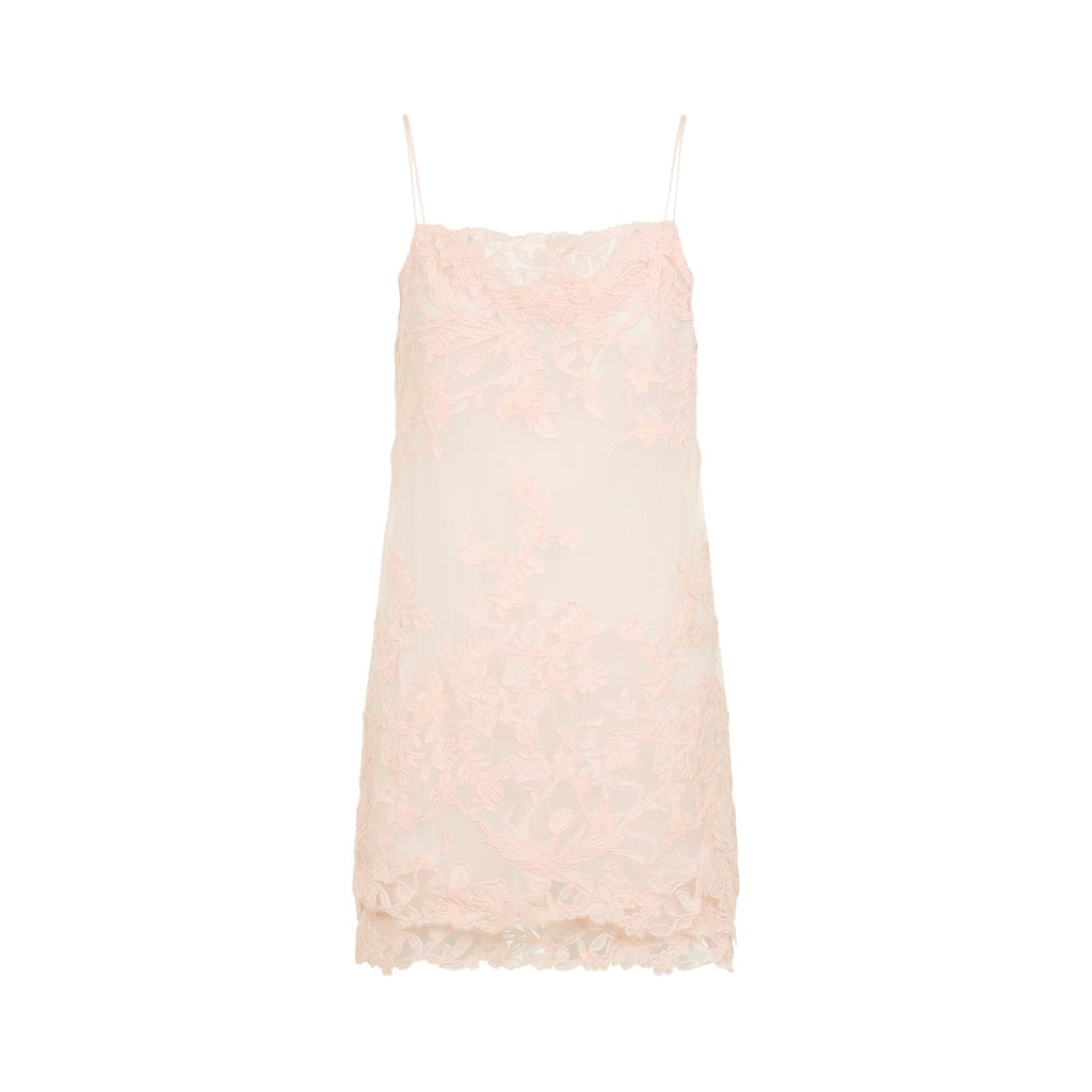 Pink Silk Mini Dress
