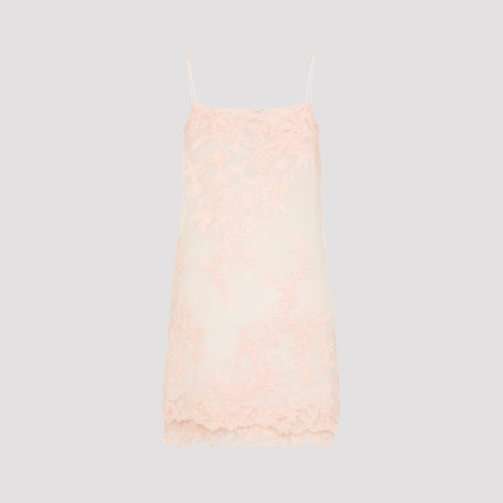 Pink Silk Mini Dress