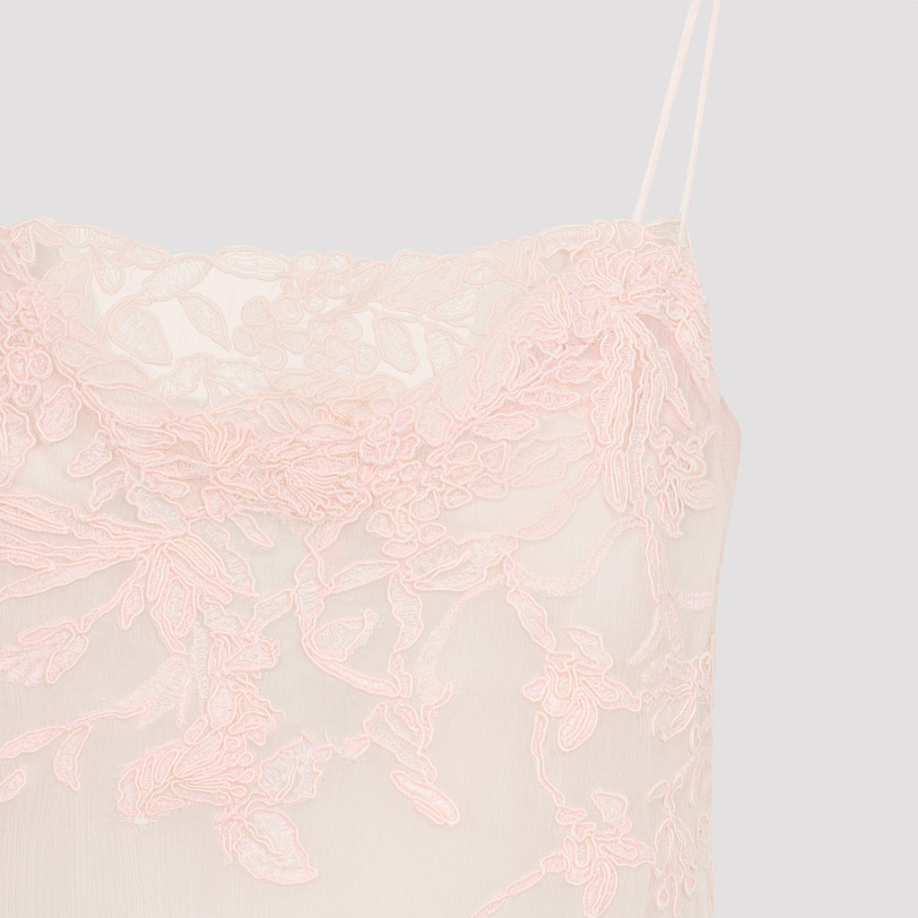 Pink Silk Mini Dress