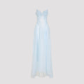 Light Blue Ramie Long Dress