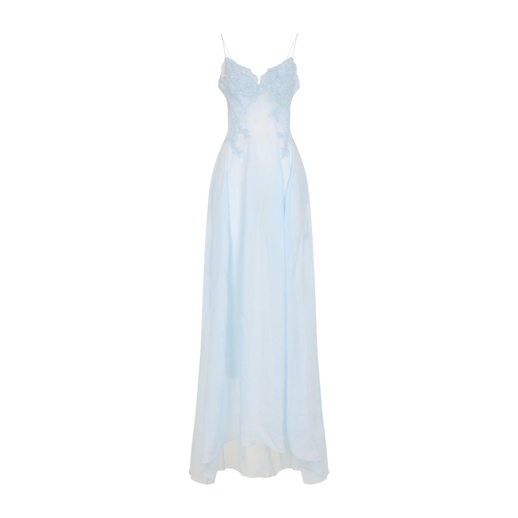 Light Blue Ramie Long Dress