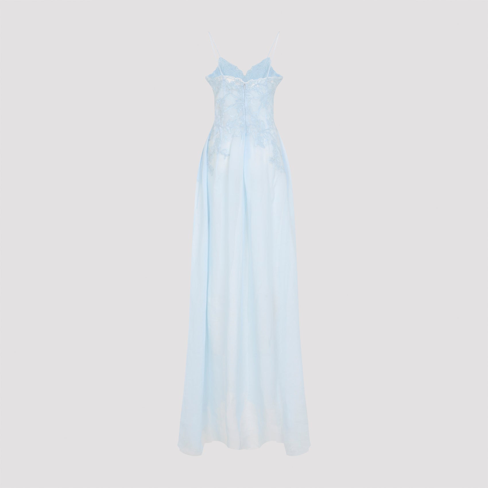 Light Blue Ramie Long Dress
