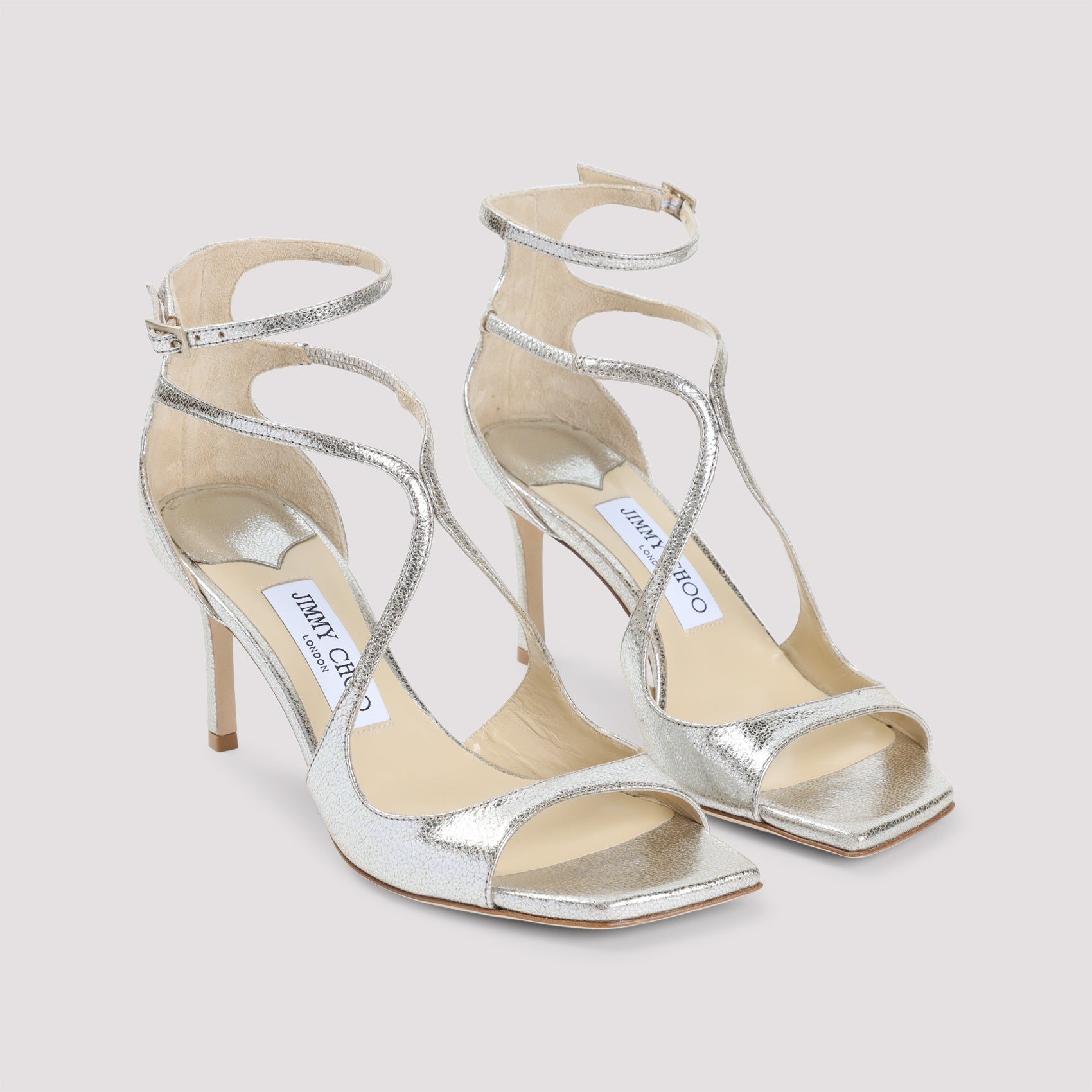 Glitter Azia 75 Leather Sandals