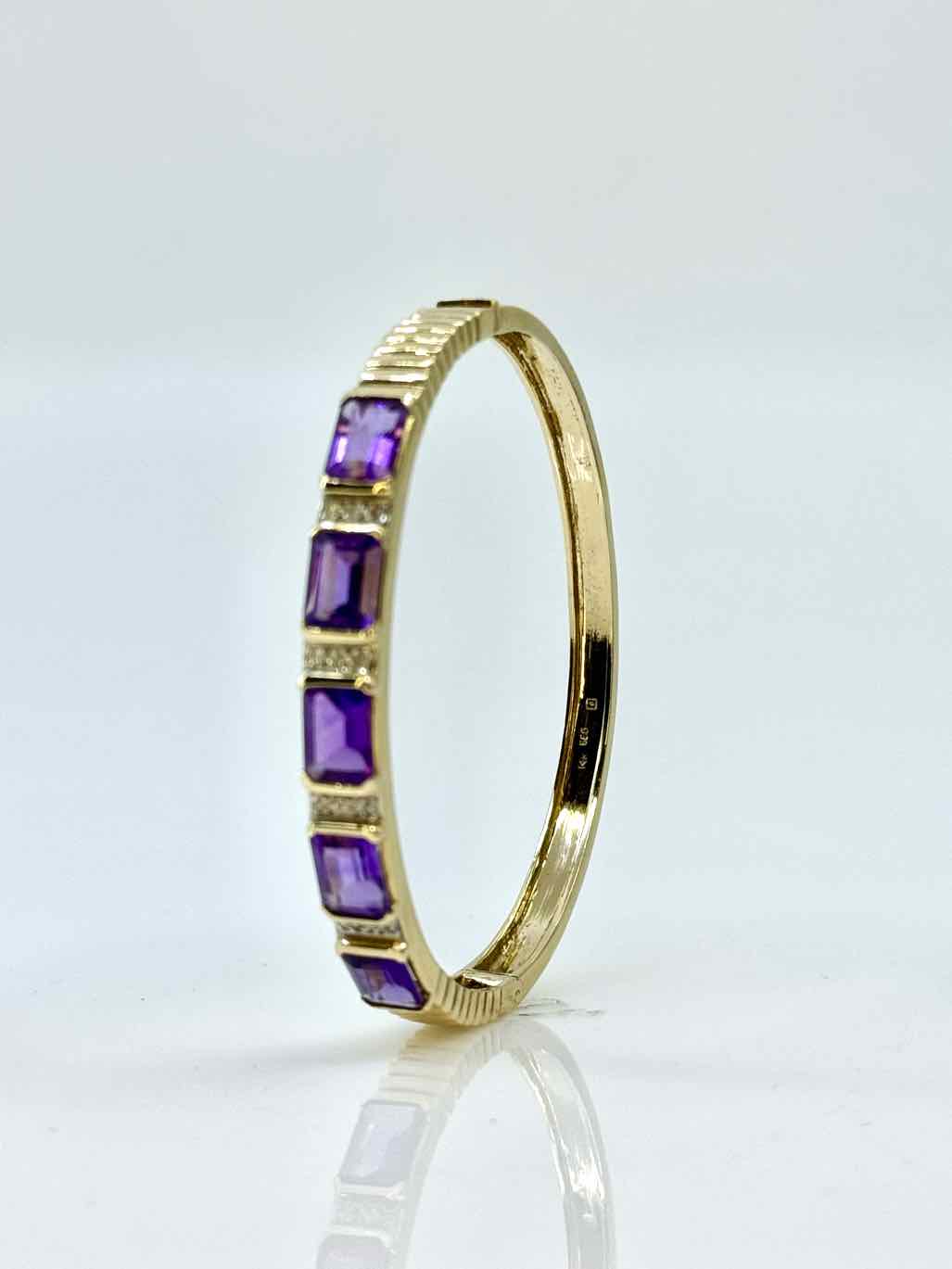 Amethyst Diamond 14K Bracelet
