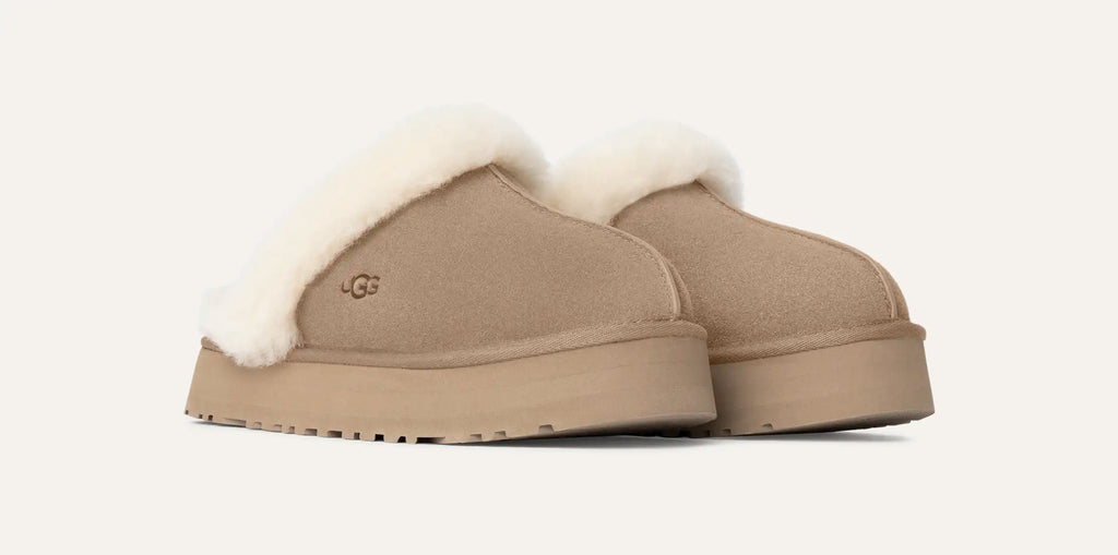 UGG Womens Disquette Platform Slippers | Sand
