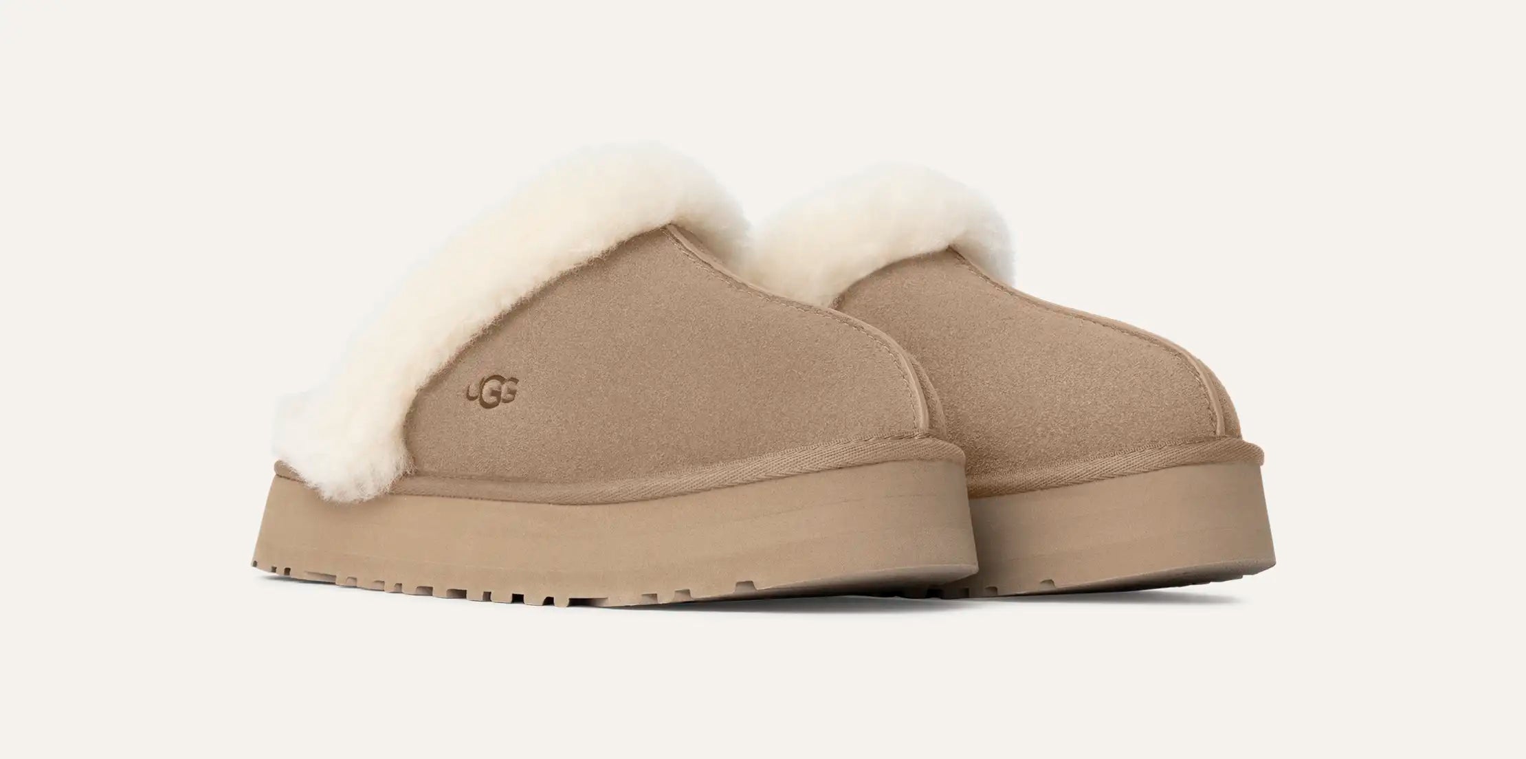 UGG Womens Disquette Platform Slippers | Sand