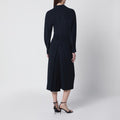 Navy blue midi shirt dress